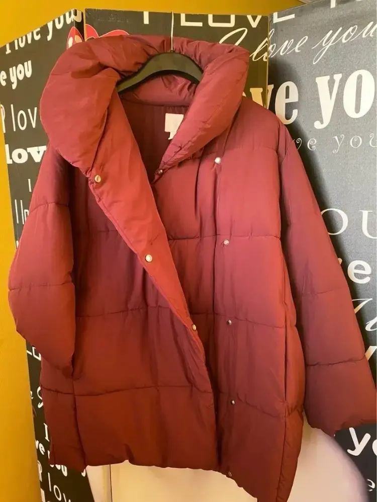 Parka acolchada burdeos - 2