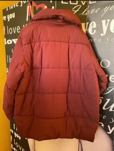 Parka acolchada burdeos - miniatura 3