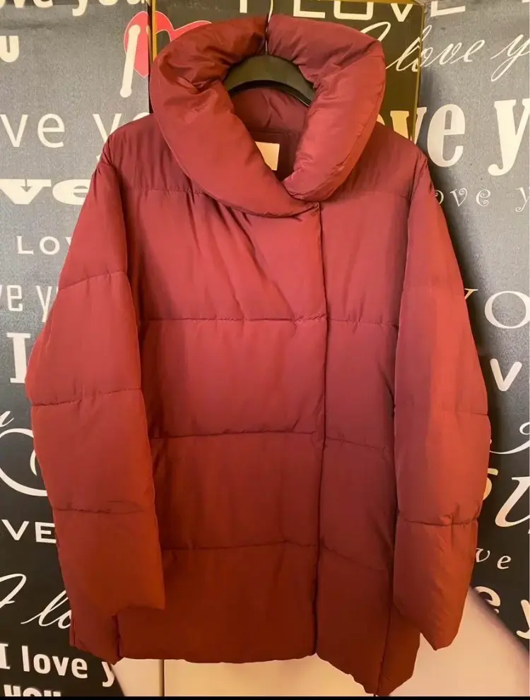 Parka acolchada burdeos - 4