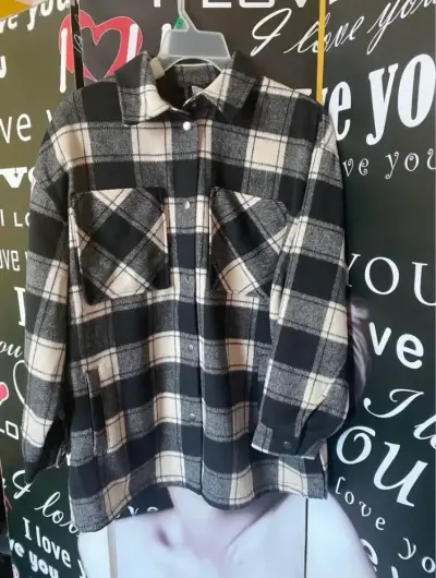 CChaqueta de franela a cuadros para hombre - miniatura 1