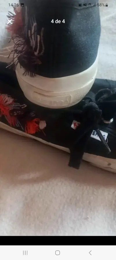 Zapatillas negras bordadas Superga talla 36 - miniatura 3