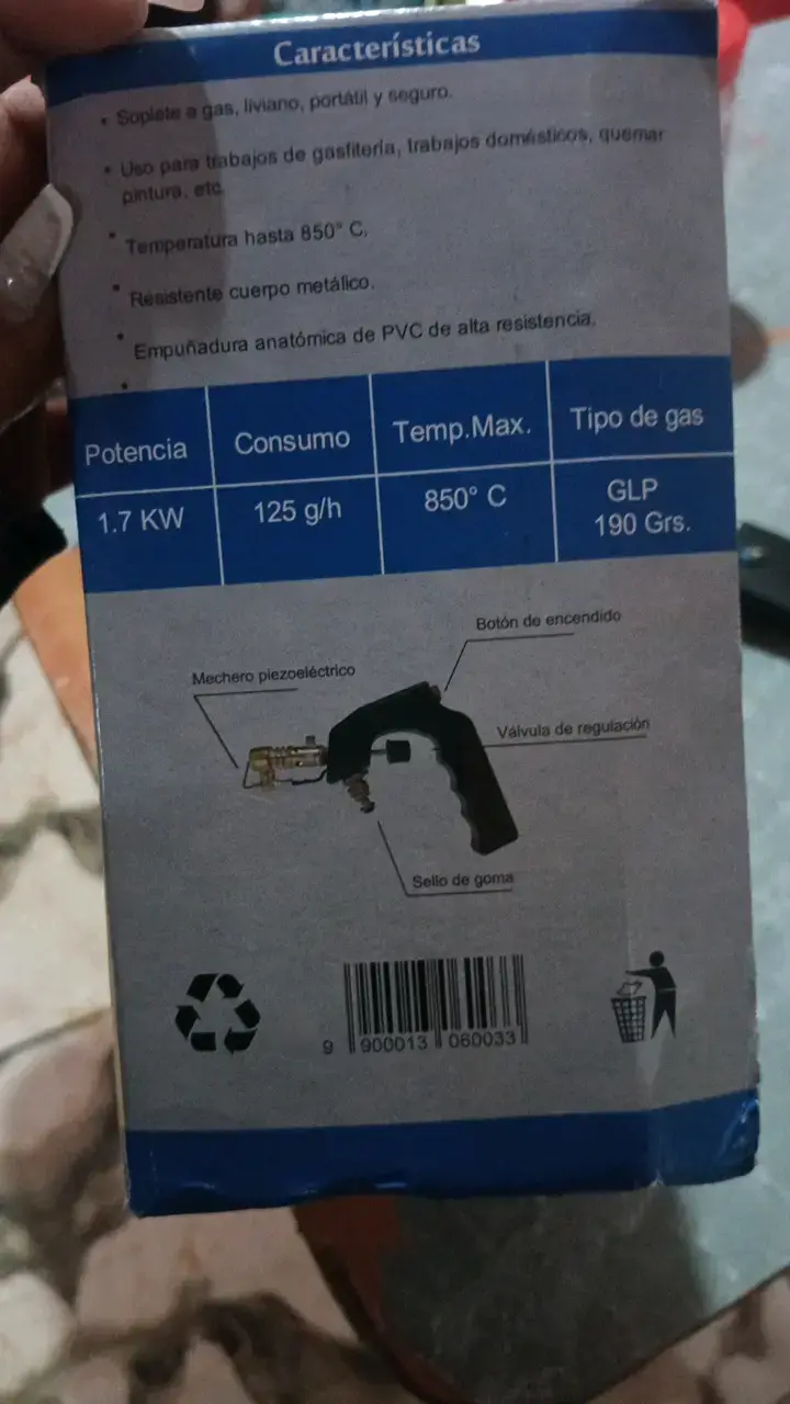 Soplete a gas Praktus M-818 con encendido eléctrico - 2