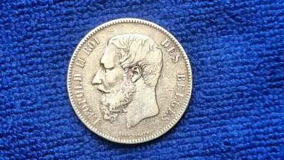 Moneda de 5 Francos Bélgica 1868 Leopoldo II - miniatura 1