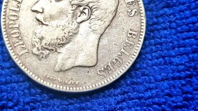 Moneda de 5 Francos Bélgica 1868 Leopoldo II - miniatura 3