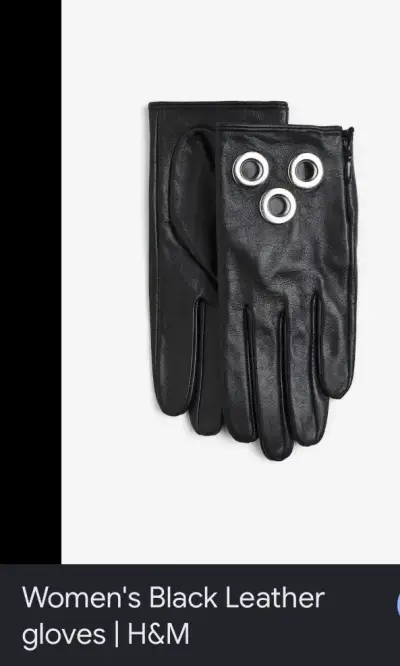 Guantes de cuero negro  H&M - miniatura 1