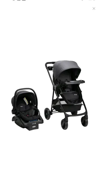 Coche de bebé con silla de auto Safety 1st negro - miniatura 1