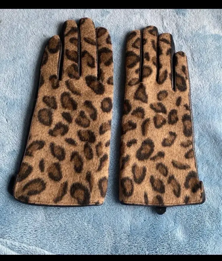 Guantes de Leopardo cuero talla L - 1