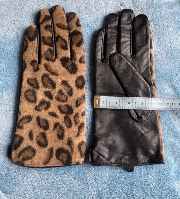 Guantes de Leopardo cuero talla L - 2