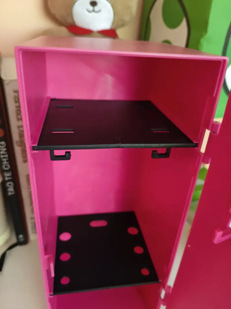 Mini casillero de plastico rosa con candado - 4