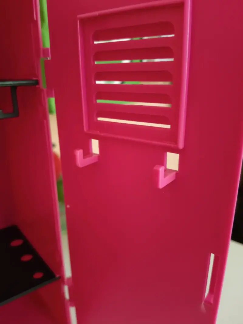 Mini casillero de plastico rosa con candado - 5