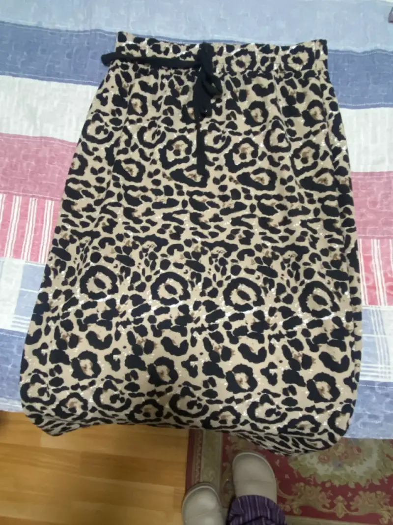 Falda animal print con lazo ajustable - 2