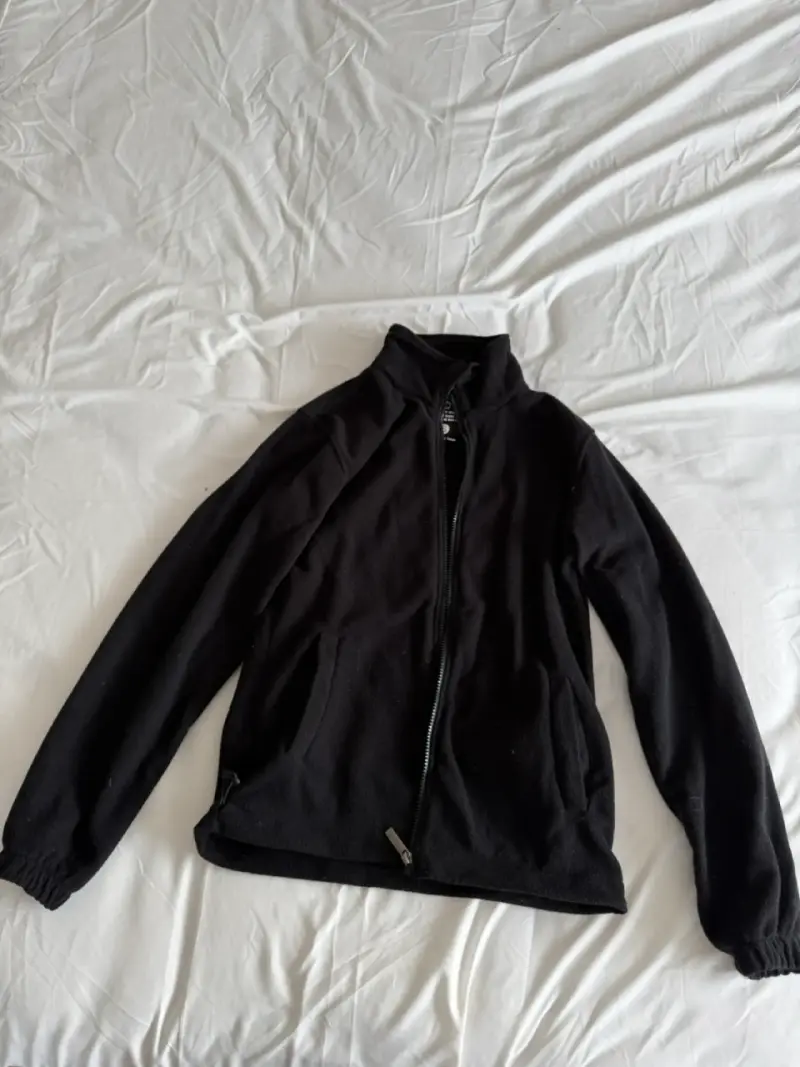 Polerón polar negra con cierre mujer-talla s - 1