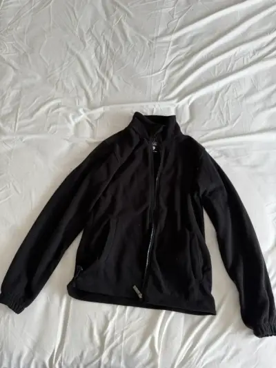 Polerón polar negra con cierre mujer-talla s - miniatura 1