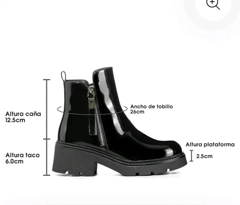 Botines de charol negro con cierre lateral - 3