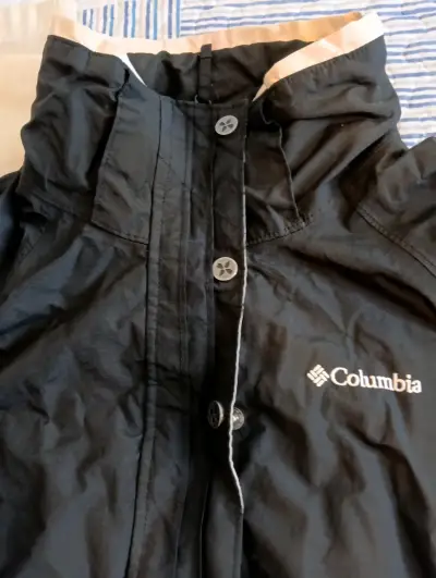 Chaqueta impermeable Columbia negra para mujer - miniatura 1