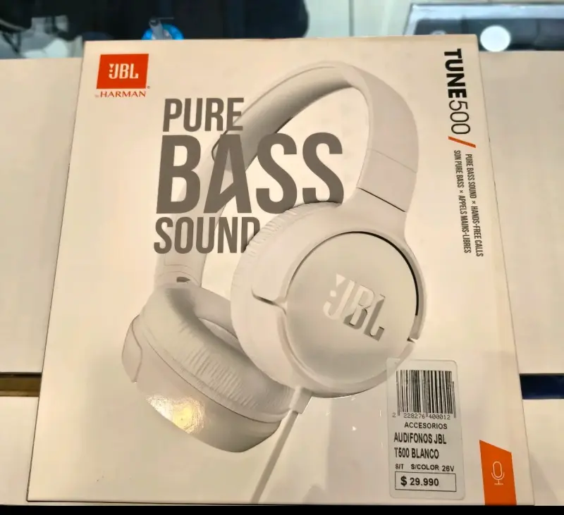 Audífonos JBL Tune 500 con sonido puro bass
