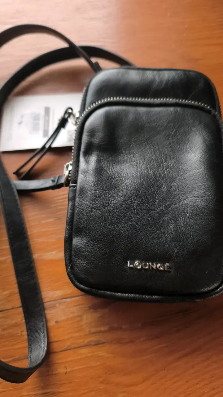 Bolso cruzado negro Lounge con correa ajustable - 1
