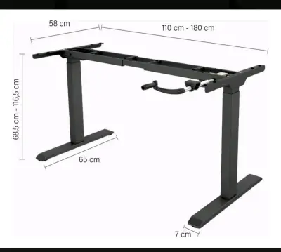 Base de Escritorio negro ajustable de acero FORM - miniatura 6