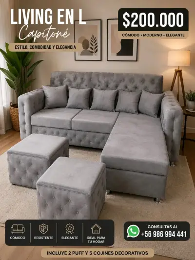 Sofá cama moderno y elegante negro - miniatura 6