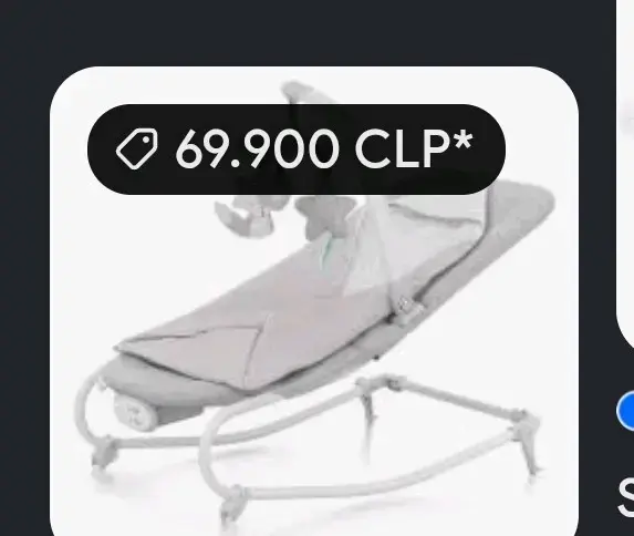 Silla mecedora para bebé gris