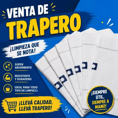 Traperos absorbentes y duraderos para limpieza - miniatura 1