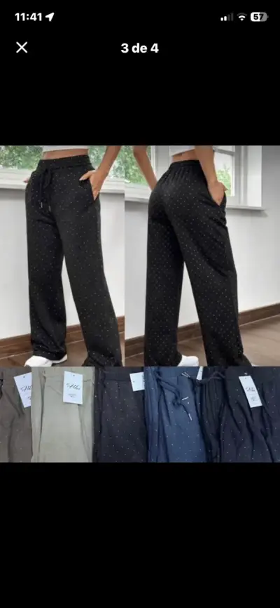 Conjunto con brillos mujer pantalón - miniatura 2