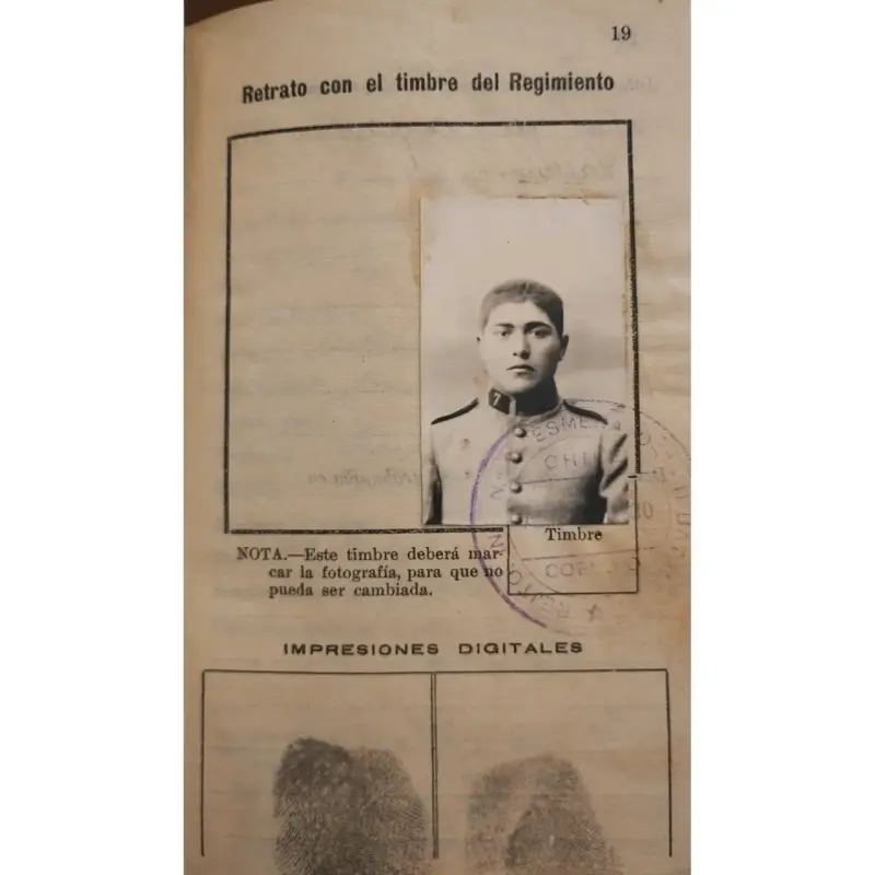Libreta de Servicios del Ejército Chileno 1930 - 3