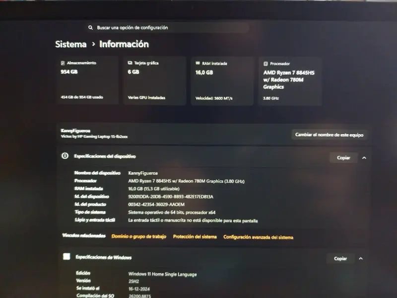 Laptop HP Victus 16.1 pulgadas en buen estado - 6