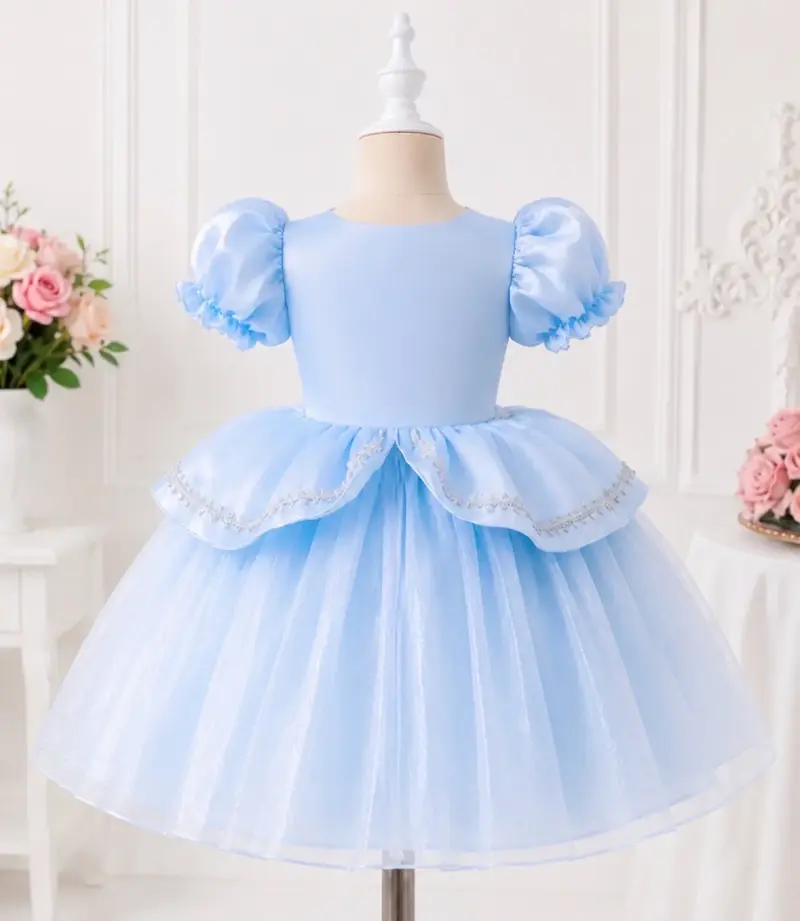 Vestido de Princesa Azul para Niña - 2