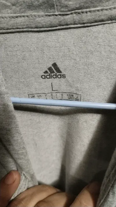 Polerón con capucha gris Adidas - miniatura 2
