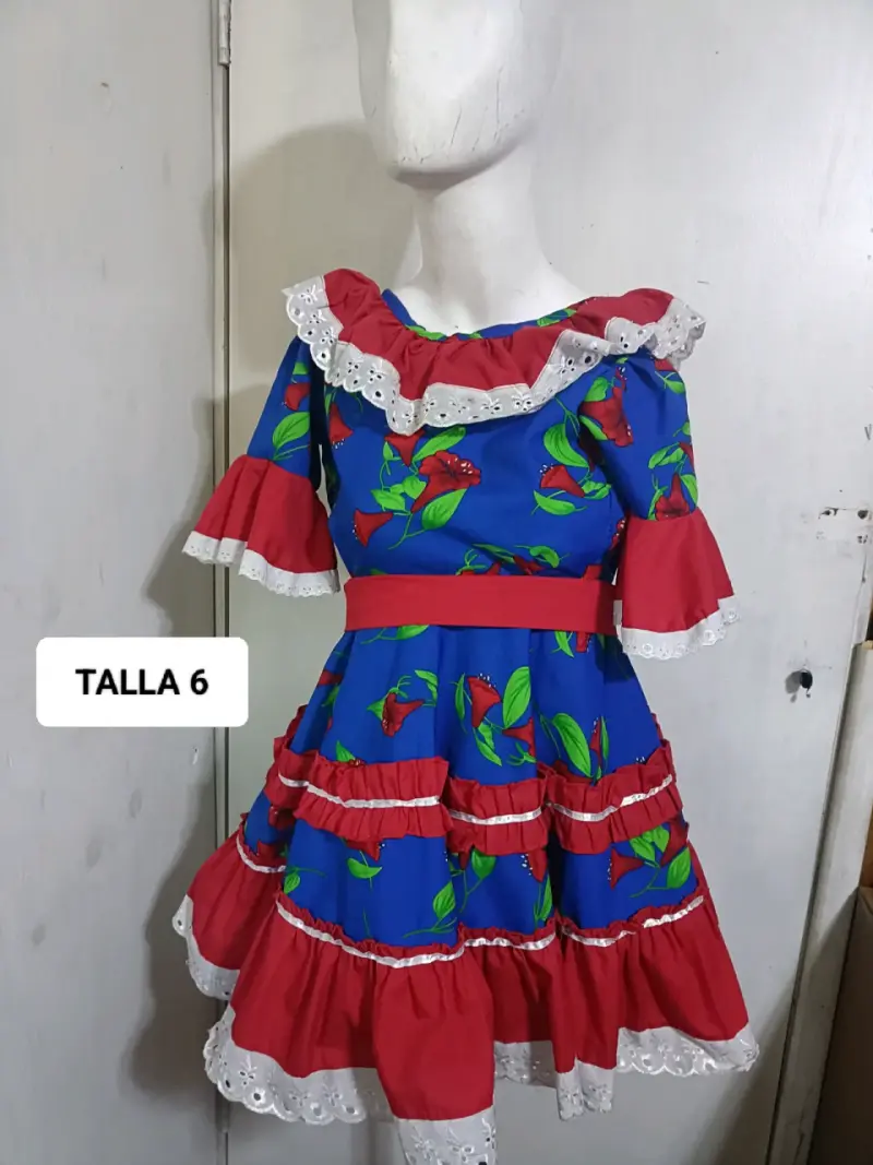 Vestido Folclórico Infantil Talla 6