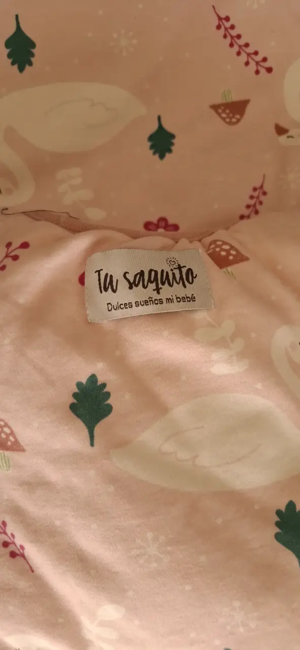 Saco de dormir para bebé rosa con estampado de cisnes - 5