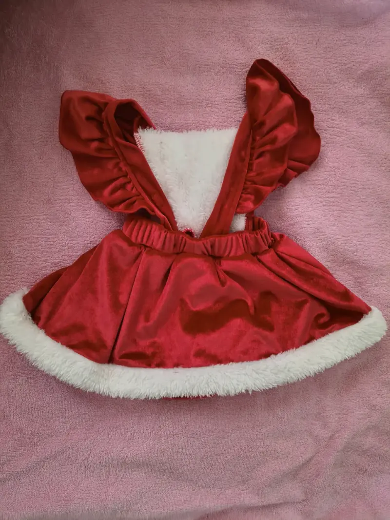 Vestido navideño para niña con volantes - 2