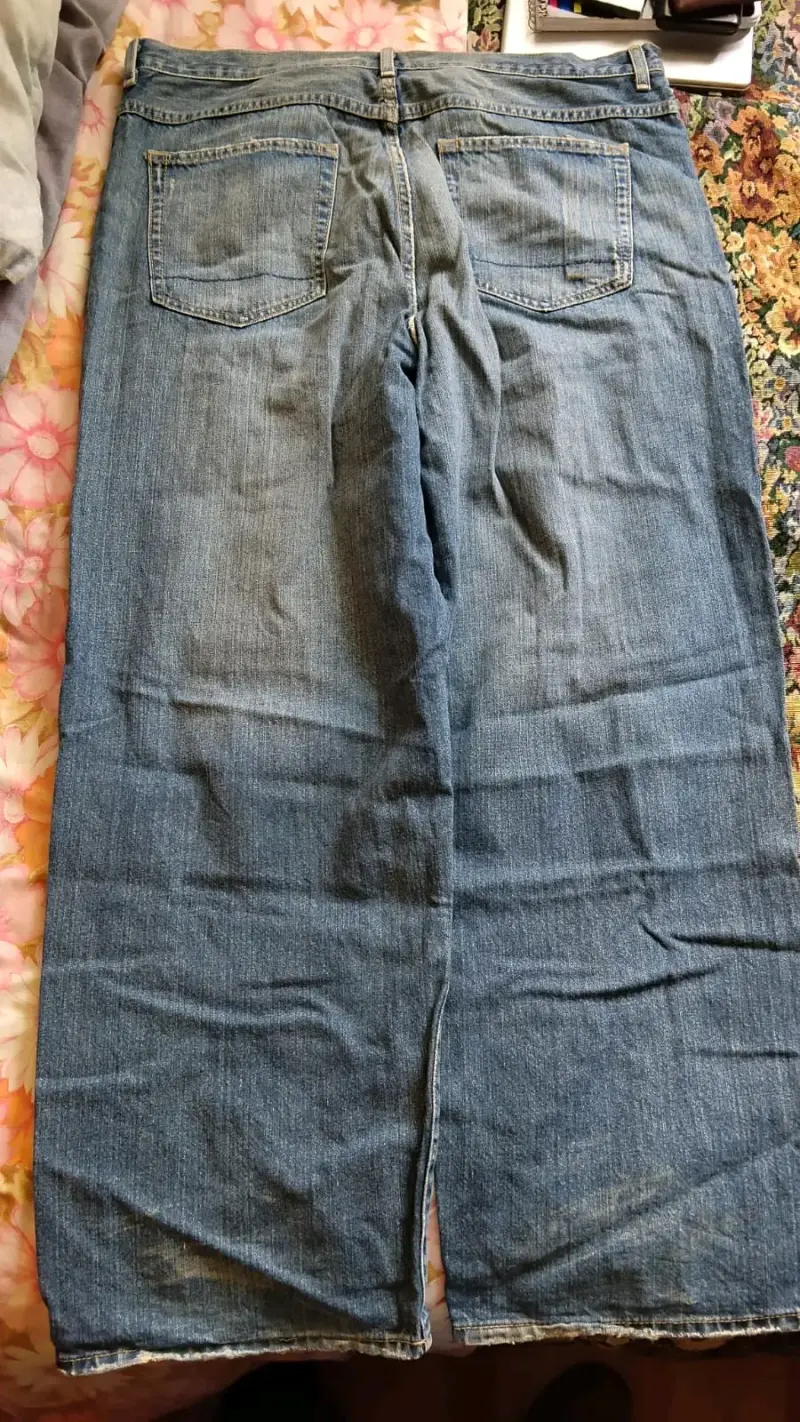 Jeans baggy talla 50 de mezclilla azul para hombre - 2
