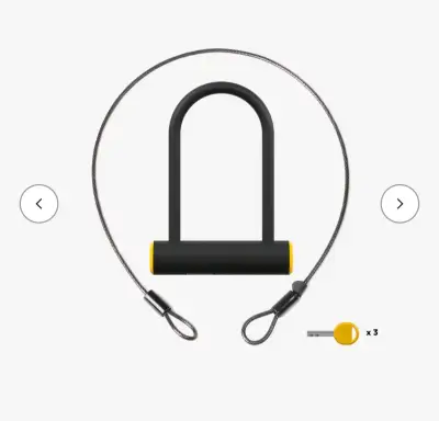 Candado bicicleta con cable Decathlon - miniatura 1