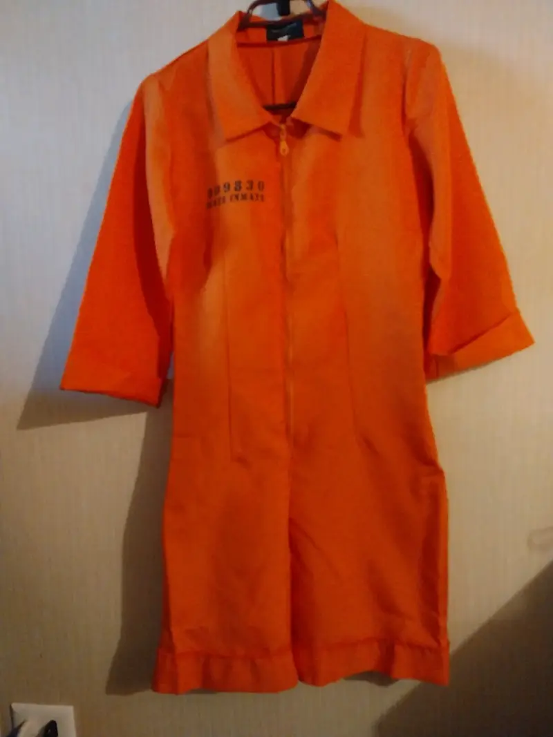 Disfraz de prisionero naranja para adulto - 1
