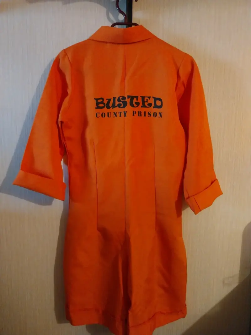 Disfraz de prisionero naranja para adulto - 2