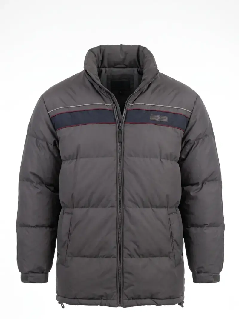 Parka Acolchada Gris Para Hombre (Portman Club)
