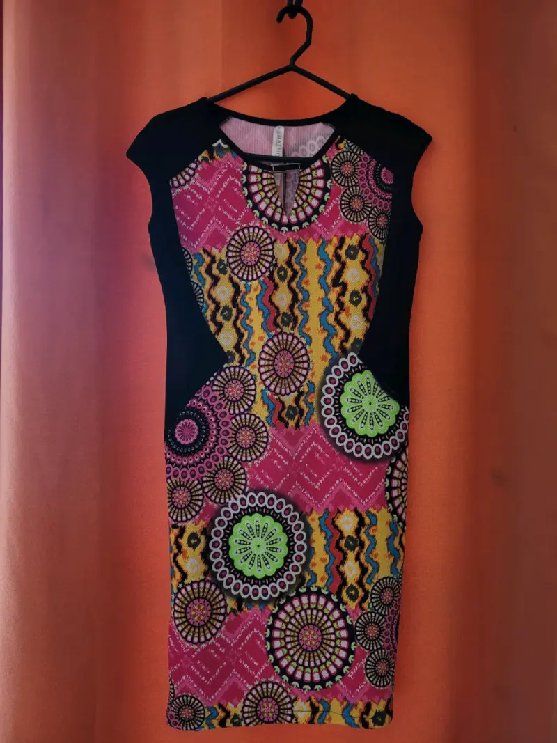 Vestido ajustado estampado colorido Mathew - 1