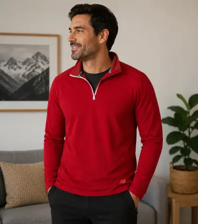 Polerón deportivo rojo New Balance para hombre - miniatura 6