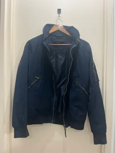 Chaqueta azul marino Zara para hombre - miniatura 2