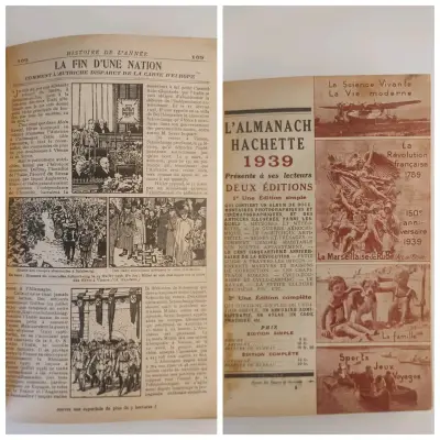 Almanaque Hachette 1939 Edición Completa - miniatura 2
