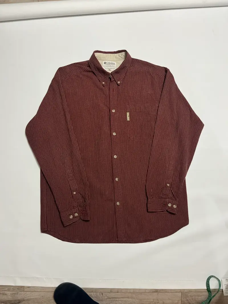 Camisa de hombre a rayas Columbia roja - 1