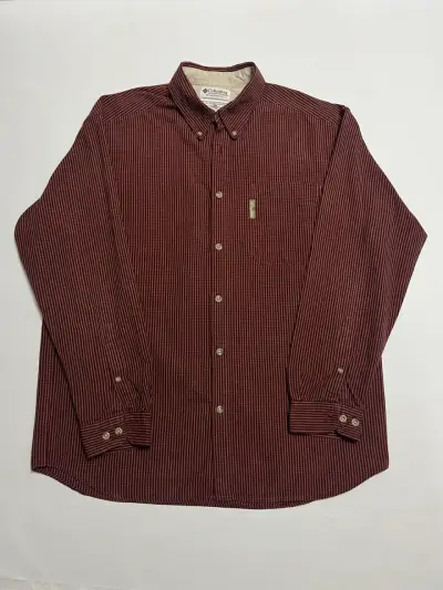 Camisa de hombre a rayas Columbia roja - miniatura 3
