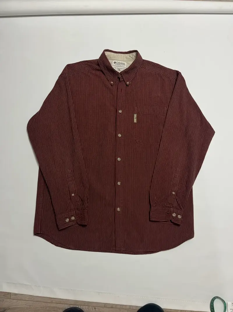Camisa de hombre a rayas Columbia roja - 5