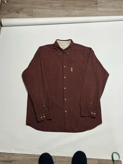Camisa de hombre a rayas Columbia roja - miniatura 6