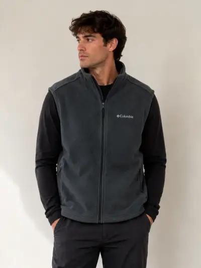 Chaleco polar gris Columbia para hombre - miniatura 1