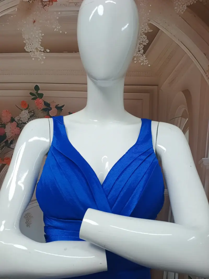 Vestido corto azul eléctrico para fiesta - 2