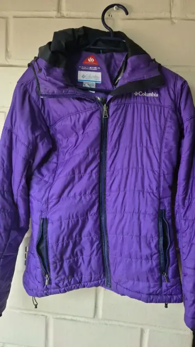 Chaqueta Columbia morada impermeable para mujer - miniatura 1