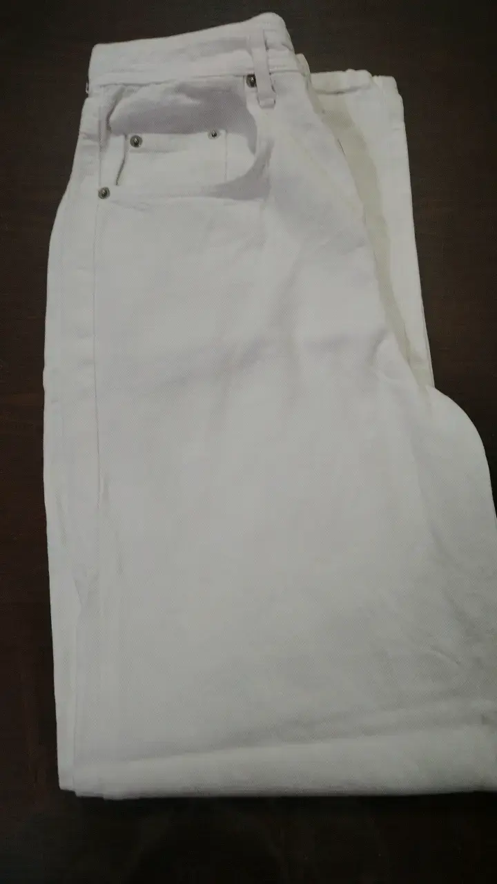 Pantalones de mezclilla blancos para mujer - 2